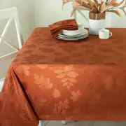 Benson Mills Harvest Legacy Damask Fabric Table Cloth Fall, Harvest, and Orange,