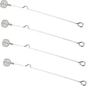 Ciieeo 1set Honey Stirrer Scoops Drinks Mixing Spoons Stainless Steel Stir Rods Stirring Sticks Jam Stir Sticks Honey Stir Wands Honey Rods Silver 304 Stainless Steel Re-usable 4pcs