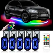 10 Pods RGB 240 LED Rock Lights Kit Underbody Color Chasing Bluetooth Neon Lamp
