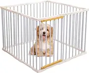 Topet Portable Pet Dog Playpen Enclosure Cage Puppy Exercise Cage Play Pen Fence 8/10/12/14/16 Panels - New Improved Design (8 Panel)