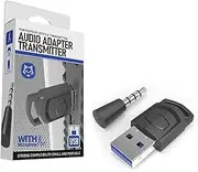 Wedorat Bluetooth Audio Transmitter for PS5/PS4/Switch/Xbox/PC Bluetooth Adapter Wireless Receiver, BT 5.0 Wireless Audio Transmitter, Low Latency Converter Drive-free Operation for Headset & Speakers