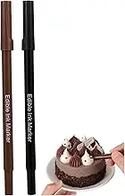 HOMOBABE 2Pcs Edible Pens for Cookie Decorating Double Tip Markers for Fondant Biscuit Art Easy DIY Baking Tool for Creative Treats