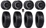 MSA Clubber 15" Wheels Black 30" Intersect Tires Polaris RZR XP 1000 / PRO XP