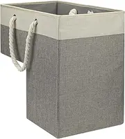 NQEUEPN Stair Basket, 16.14 x 10.24 x 16.14 Inch Multifunctional Staircase Basket Organizer Holder Storage Bin with Rope Handles Foldable Step Basket for Home Office, 40072