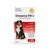Simparica TRIO for Extra Large Dogs 40.1 to 60 Kg (Red) 3 Chews