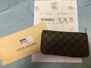 LV N60015 Damier LV棋盤格紋拉鍊長夾