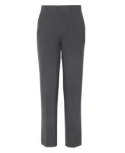 Chaps Boys Flat Front Dress Pants, Charcoal Heather, 18 Husky