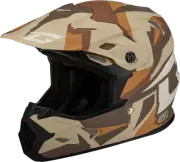 GMAX D39611415 MX-96 SPLINTER HELMET MATTE BROWN/TAN/WHITE MD