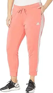 [adidas] Plus Size Essentials Tapered 3-Stripes Track Pants