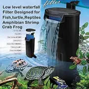 Aquarium Bio Filter Fish Tank Internal Filter Turtle Filter Waterfall Tank Water Clean Pump Bio-Filtration for Coldwater, Tropical Aquarium Turtle Shrimp Frog Crab Up to 130L (400L/H Aquarium filter)