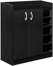 Artiss Shoe Cabinet Shoes Storage Rack 21 Pairs Organiser Shelf Cupboard Black Footwear Organizer Bench Wooden Box Home Organization Furniture Decor Bedroom Hallway Entryway Household and Oak