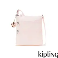 在飛比找momo購物網優惠-【KIPLING官方旗艦館】優雅輕柔粉前袋雙拉鍊方型側背包-