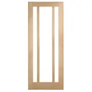 Corinthian 2340 x 920 x 35mm Internal Door White Oak Moda Clear Glass AMODG19 - 920mm