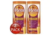 2 x METAMUCIL FIBRE SUPPLEMENT POWDER ORANGE SMOOTH PSYLLIUM HUSK 48 DOSES 283g