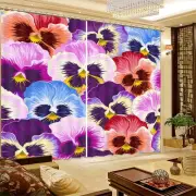 Petals Dark Feathers 3D Curtain Blockout Photo Printing Curtains Drape Fabric