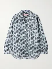 [Marni] Marni - Printed Silk-twill Shirt - Silver - IT42 IT 42 Silver