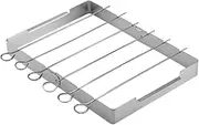BBQ Shish Kabob Set with Skewers Sturdy Reusable,Portable,Shish Kabob Holder Foldable Grill Rack for Grill Barbecue Beach