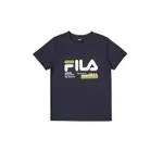 FILA KIDS 童短袖圓領上衣-丈青 1TEY-4906-NV