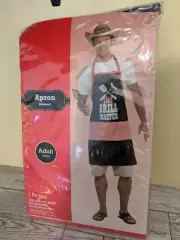 BRAND NEW Adult GRILL MASTER BBQ Chef Cooking Summer Apron by Amscan