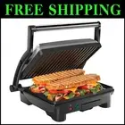 Versatile 4-Slice Sandwich Grill with Non-Stick Plates and Removable Drip Tray
