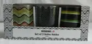 Missoni for Target Glass Candle Holder Votive Geometric Retro Pattern Set of 3