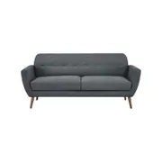 Lilliana 3 Seater Sofa Fabric Uplholstered Lounge Couch - Dark Grey