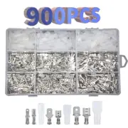 900PCS ELECTRICAL WIRE TERMINALS ASSORTMENT SET INSULATED CRIMP CONNECTORS SPADE