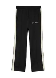 Palm Angels Kids Striped Logo Jersey Track Pants - Black - 08YR (8 Years) 08YR (8 years)