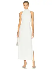 BNWT SIR THE LABEL IVORY CLEMENCE HALTER MIDI DRESS- SIZE 3/12 AU/8 US (RRP $520