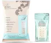 Zomee Disposable 8 oz Breast Milk Storage Bags w/Double Zipper Seal – Count – Leak-Proof – Self-Standing Breast Milk Storage Solution for Fridge or Freezer - Mutiple Count Packs (Pack of 120)