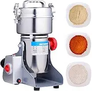 800G Electric Grain Grinder Mill Stainless Steel Herb Grinder Swing Type Pulverizer High Speed Cereal Mill for Grind Spices, Coffee, Herbs, Nuts Spice Grinder for Family Medicine and Laboratories