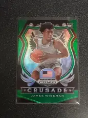 2020-21 Panini Prizm Draft Picks James Wiseman RC #82 Crusade GREEN PRIZM