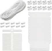 [TPTGIAR] Vertical Blinds Repair Parts Kit, Plastic Vertical Blinds Slats, 89mm Vertical Blind Weights and Chains, Universal Blinds Window Vertical for DIY Replacement Breakage Repair