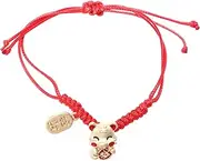[NOLITOY] Tiger Year Red String Bracelet Men's String Bracelet Tiger Charm Handmade Red Rope Bangle