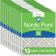 Nordic Pure 8x20x1 Pleated MERV 13 Air Filters 12 Pack