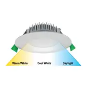 105mm Remote Control LED Downlight 12w White CCT ICDLR12512WCTA-WH Eurotech