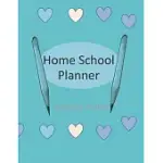 LESSON & HOME SCHOOL PLANNER: WRITE YOUR LESSONS PLANS FOR EACH SUBJECT, RECORD BOOK WITH BLUE&HEART SHAPE COVER