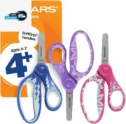 Softgrip Blunt-Tip Scissors for Kids - 3-Pack - 5" Kids Scissors for Crafting fo