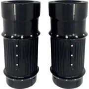 COVINGTONS 0411-0245 C1116-B Fork Leg Bells - Black - Fat - Dimpled