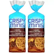 Quaker Crispy Minis Caramel Chocolate Chip Rice Cakes, 199g Each 2 Packages