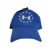 NOS Under Armour Freedom Logo Cap Royal Blue w/ Silver Stars Snap-Back Hat