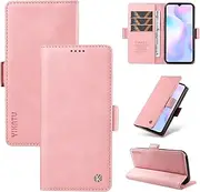 [Ttianfa] Compatible for Oppo A57 2022 4G Case with Card Pocket Wallet Phone Case Magnetic Kickstand Flip Leather Cover for Women Men+2* Screen Protector-Pink