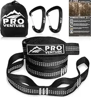 Pro Hammock Tree Straps with CARABINERS - 400LB Rated (1200LB Tested), Adjustable 30+2 Loops, Non-Stretch, Easy Setup, Heavy Duty, Tree Friendly