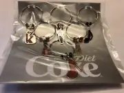 Diet Coke Wine Glass Markers Tags for Stem - Set of 6. NIB