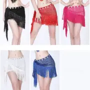 Lady Belly Dance Hip Scarf Triangle Wrap Skirt Tassel Sequin Hollow Out Sexy