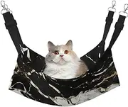 EdWal Black and White Marble Texture print Soft Sleeping Hammock Cat Hammock for Cage Hanging,Pet Hammock Bed Adjustable for Small Animals