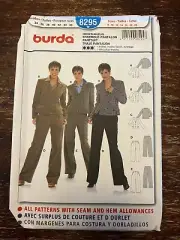 Burda 8295 UNCUT Sewing Pattern, Misses' Pantsuit, Size 8-20