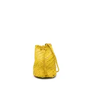 [Dragon Diffusion] Dragon Diffusion Interwoven-design Leather Bucket Bag ONE SIZE YELLOW