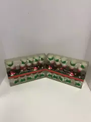 Christmas 3 Inch Snowmen 10 Light String Set Holiday Ornaments Set of 2 New