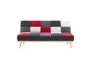 3 Seater Modular Linen Fabric Wood Sofa Bed Couch - Multi-colour